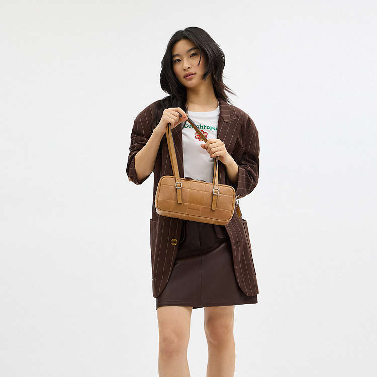 Coachtopia Alter/Ego Satchel Bag In Checkerboard Upcrafted Leather