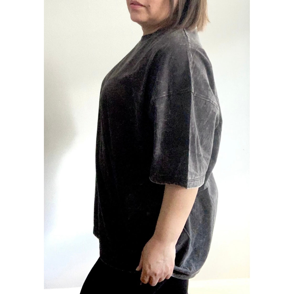 Mineral Washed Cotton Boyfriend Tee