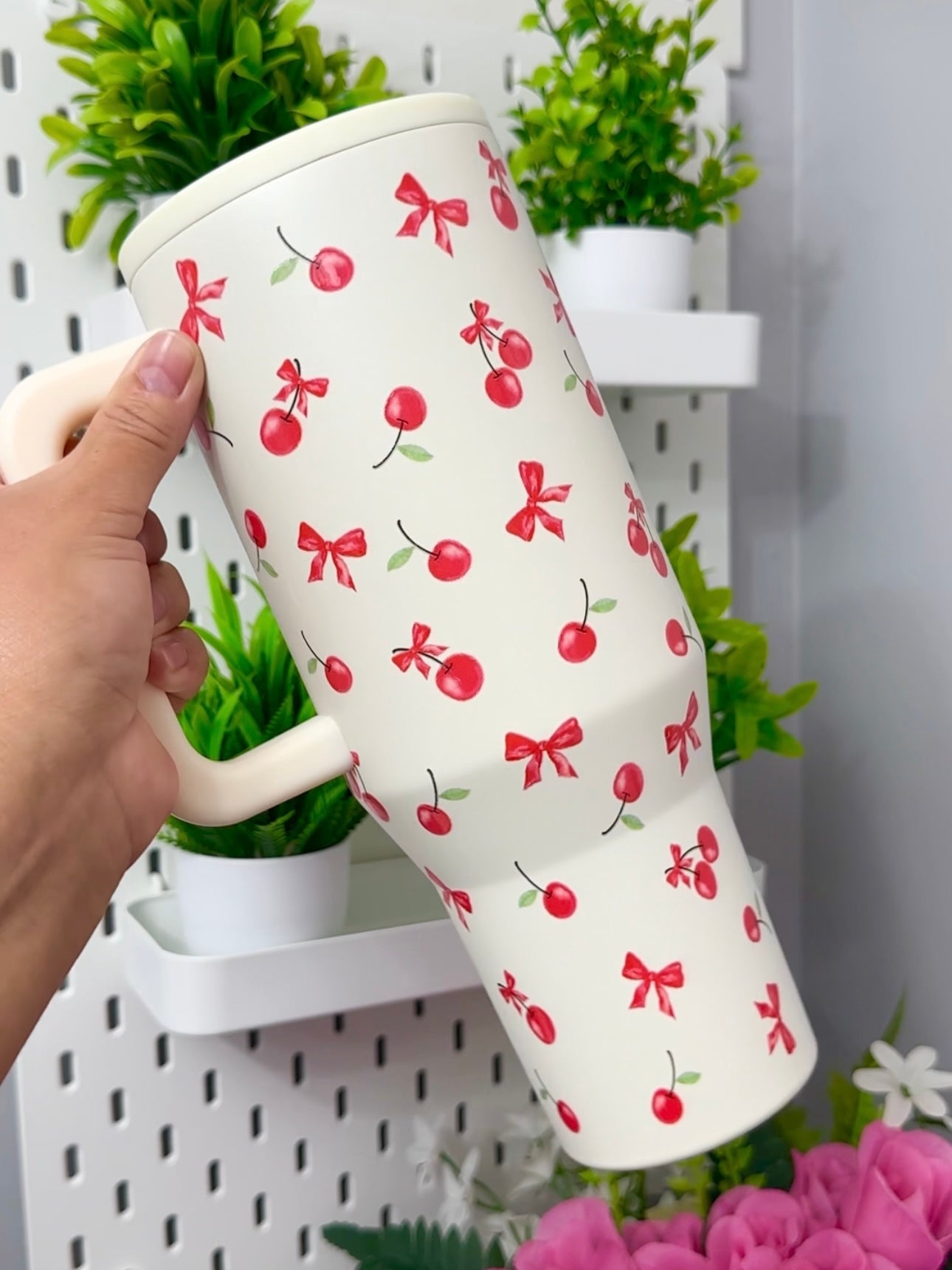 Coquette Cherry 40oz Stainless Steel Tumblers