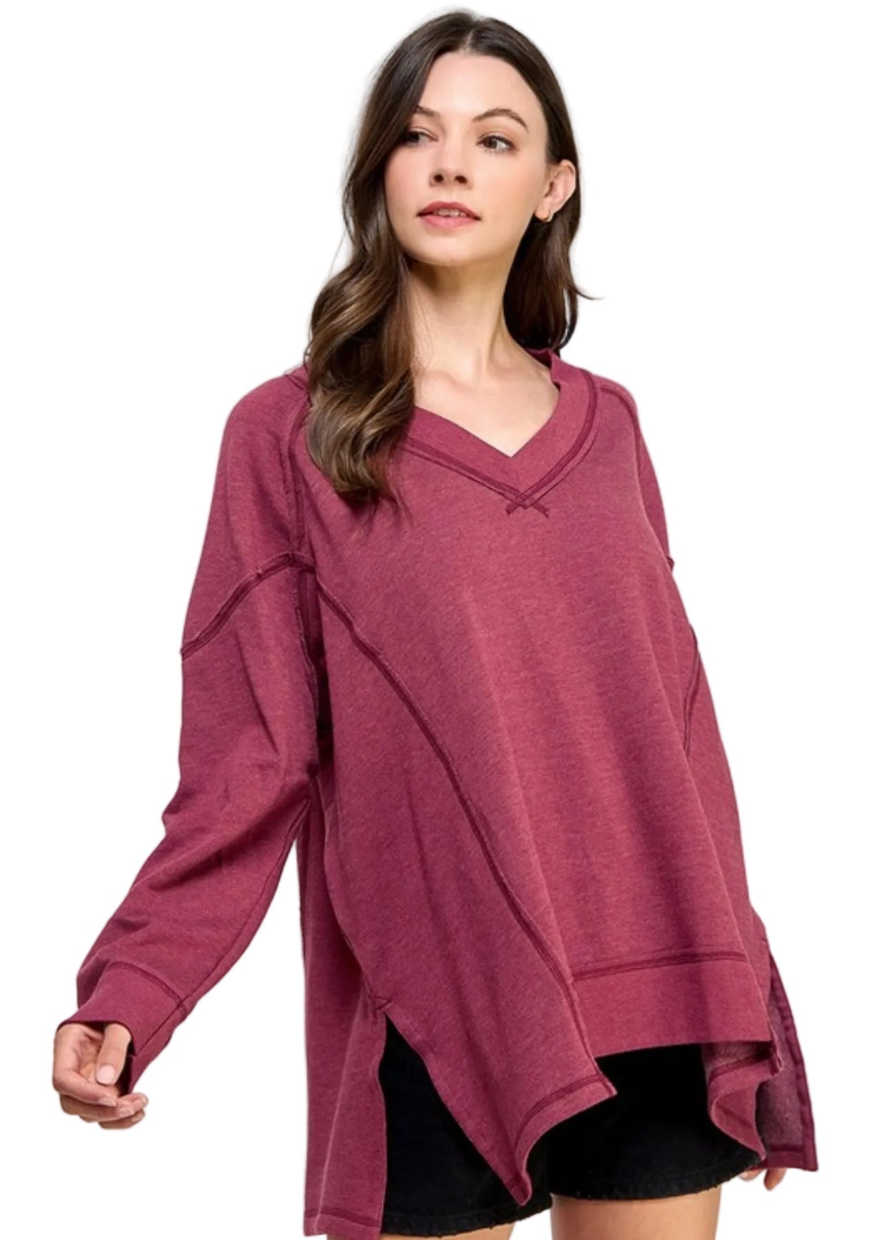 Weekender V-Neck Oversized Pullover