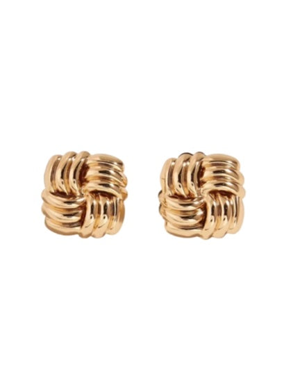 Quilted Stud Earrings