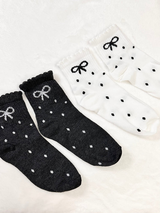 Bow Socks Set of Two Pairs