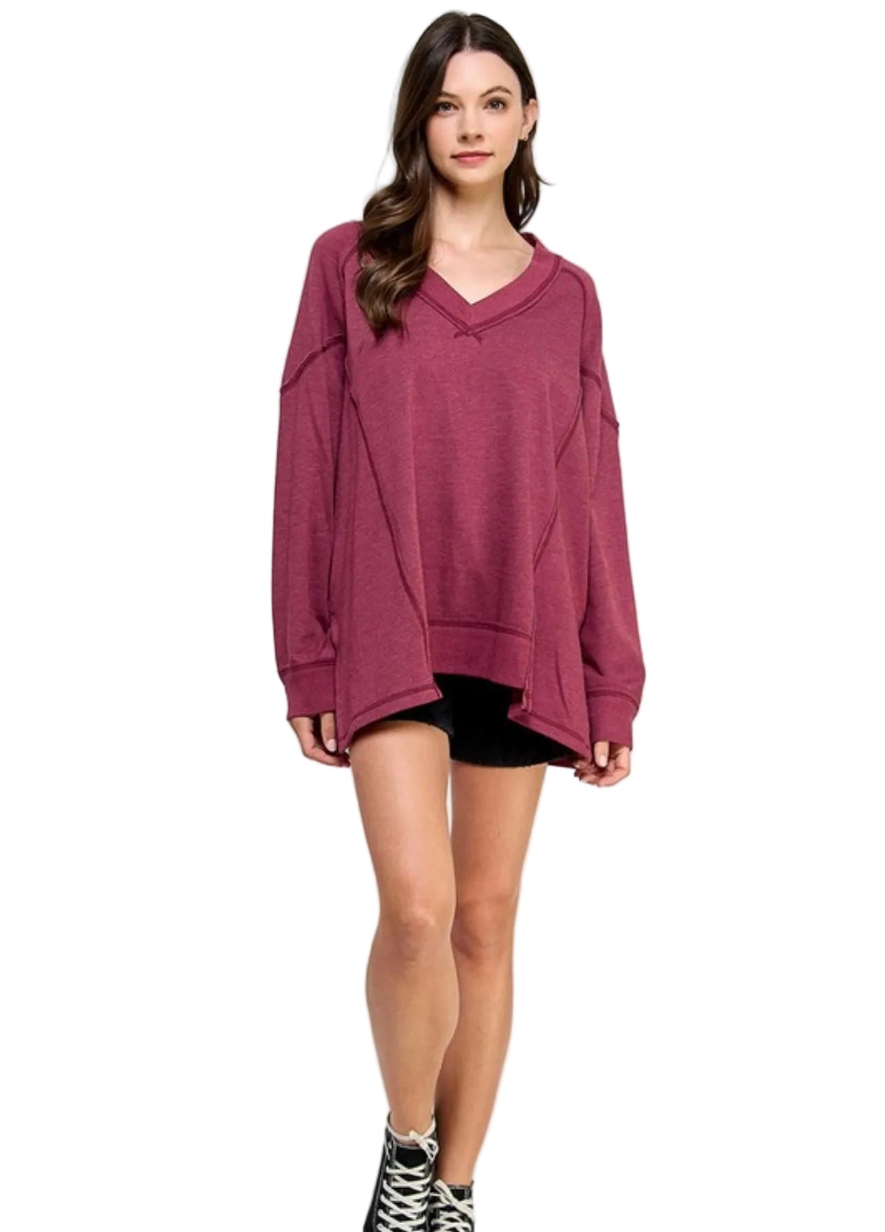 Weekender V-Neck Oversized Pullover