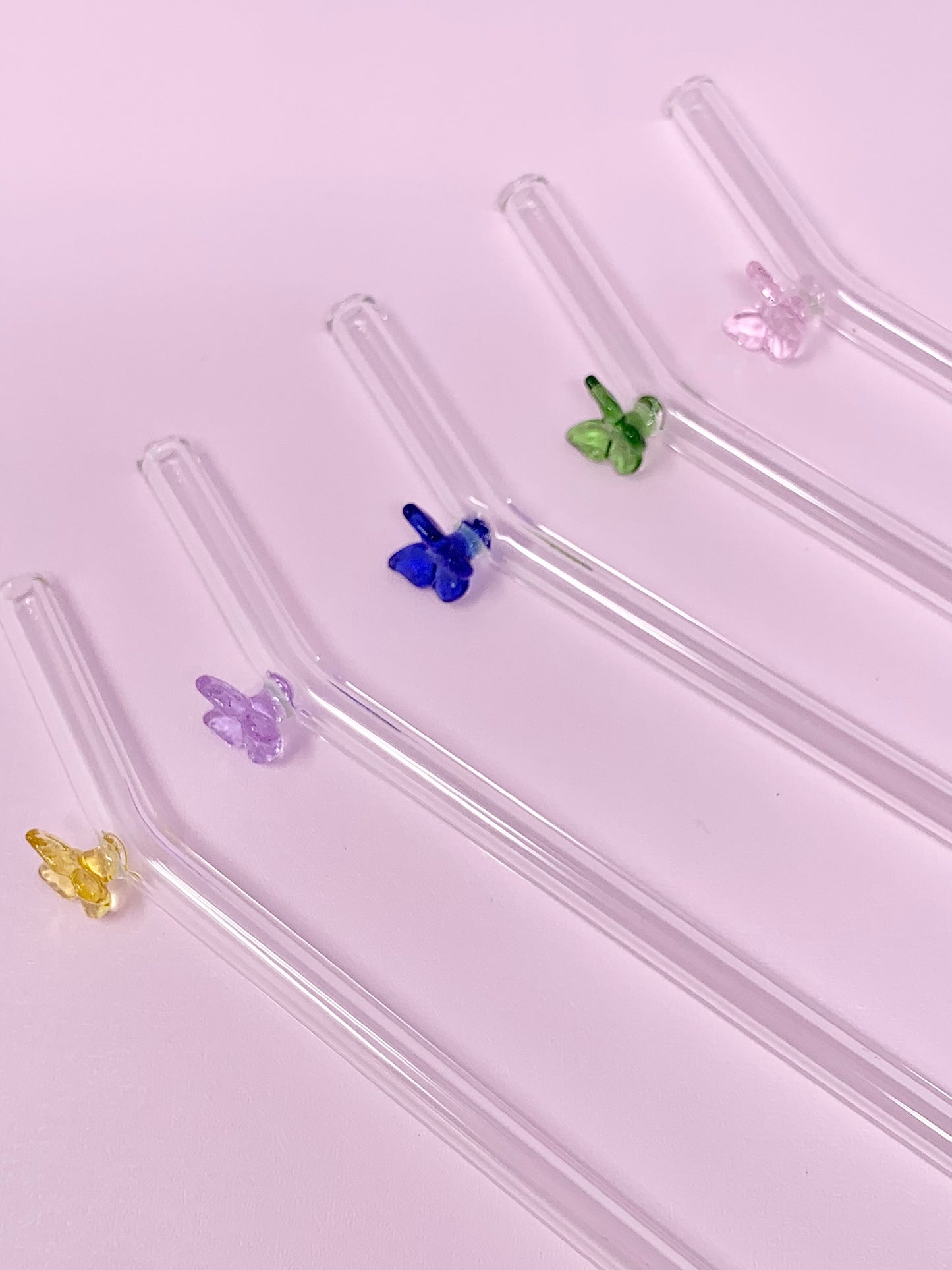 Spring Garden Glass Straws