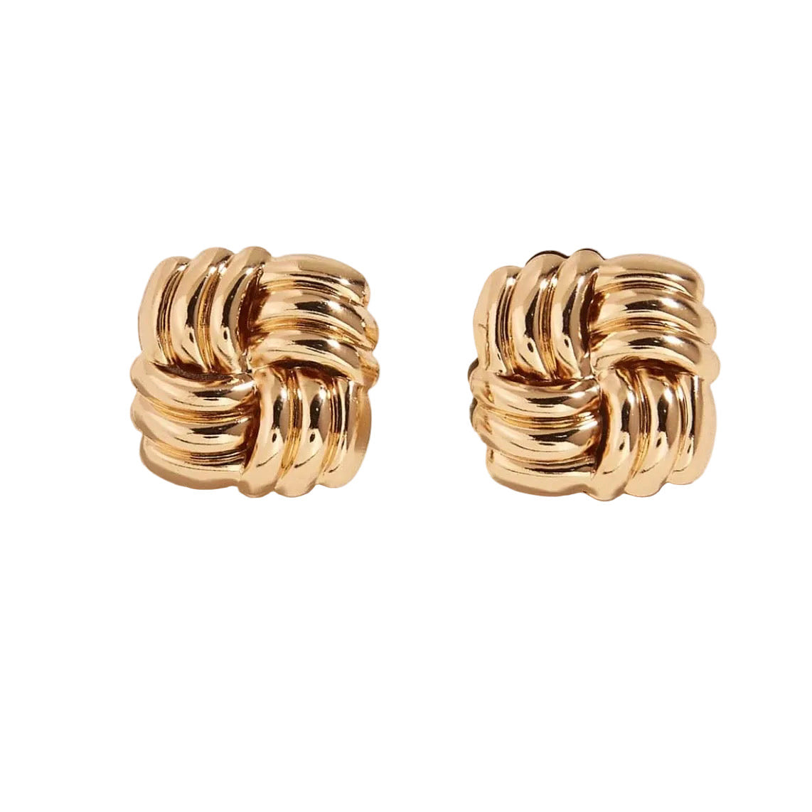 Quilted Stud Earrings