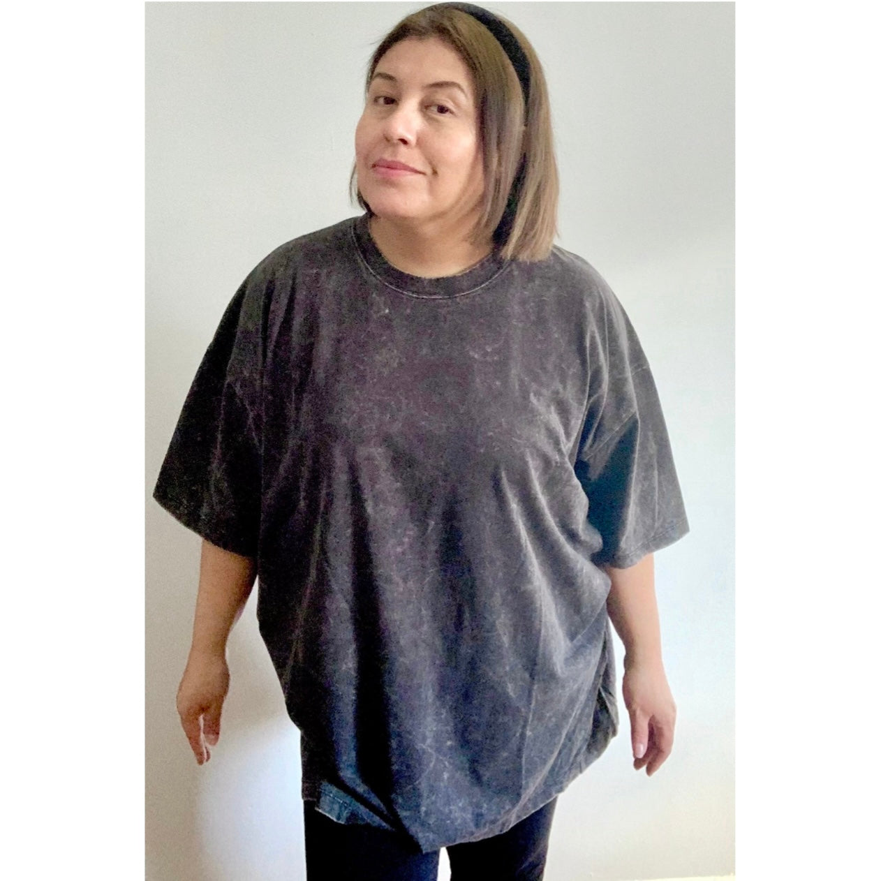 Mineral Washed Cotton Boyfriend Tee