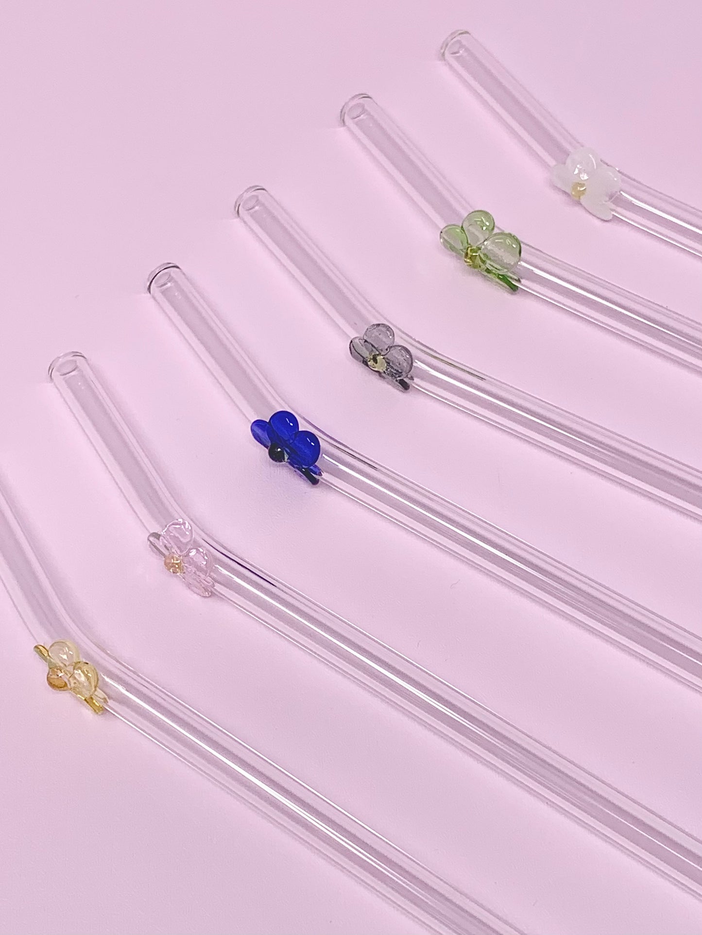 Spring Garden Glass Straws