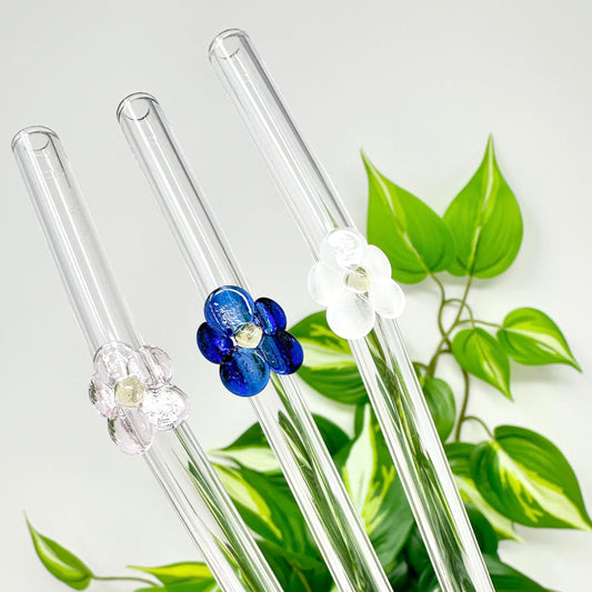 Flower Glass Straw