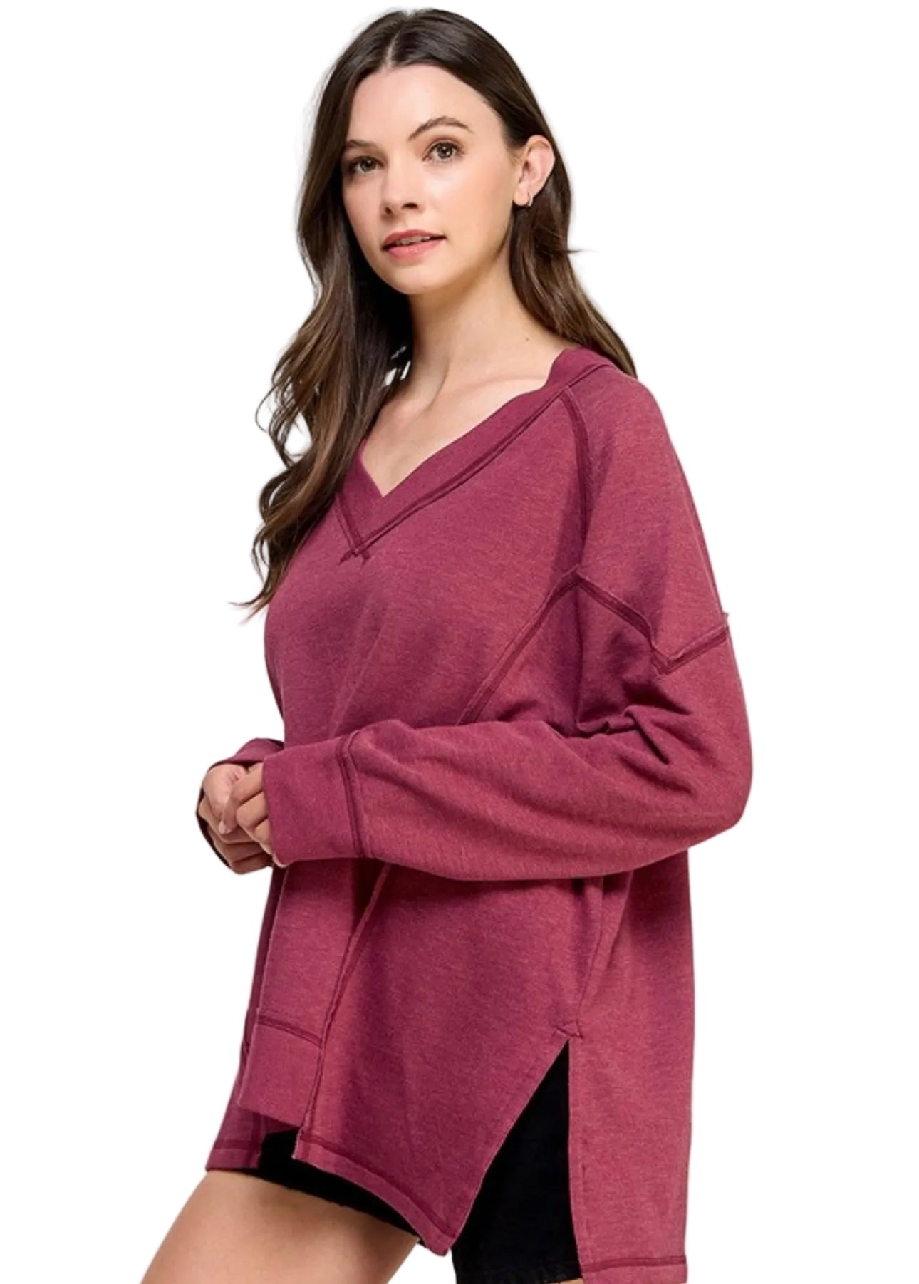 Weekender V-Neck Oversized Pullover